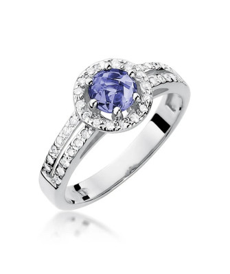 Gold ring with tanzanite white gold 0.50ct