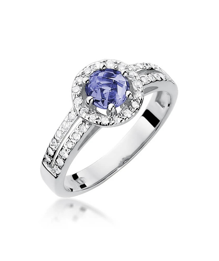 Gold ring with tanzanite white gold 0.50ct