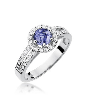Gold ring with tanzanite white gold 0.50ct