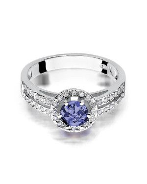 Gold ring with tanzanite white gold 0.50ct