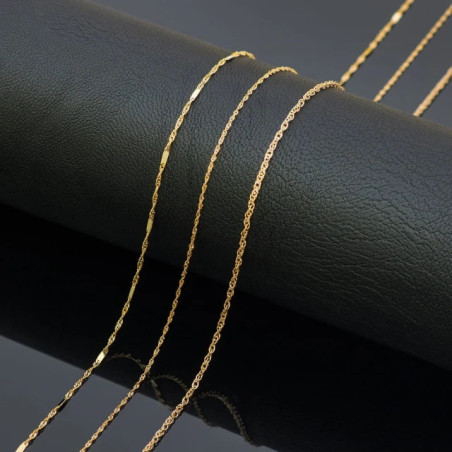 ⭐ Gold chain 585 - Singapore weave with a 50 cm plate ♥ GoldJewellery
