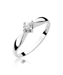Diamond engagement ring white gold 0.12ct