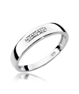 Diamond ring band white gold 0.05ct