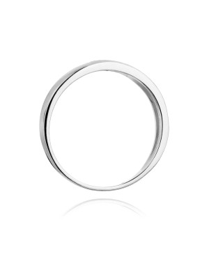 Pierścionek obrączka z diamentami białe złoto 0,05ct