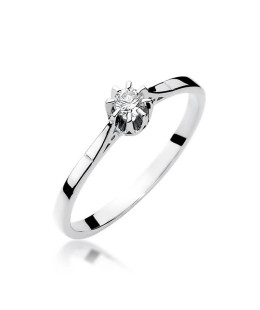 Engagement ring made of white gold 0.08ct