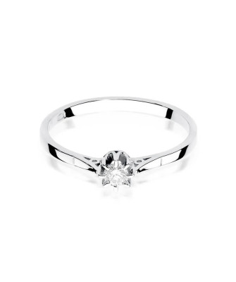 Engagement ring made of white gold 0.08ct