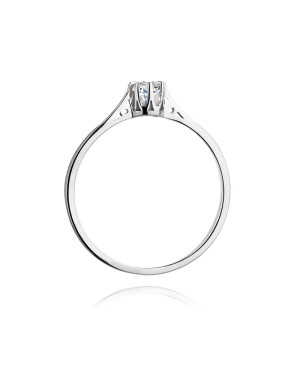 Engagement ring made of white gold 0.08ct