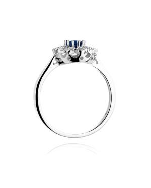 Sapphire ring white gold 0.70ct
