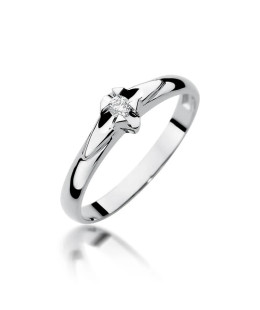 White gold ring with diamond white gold 0.04ct