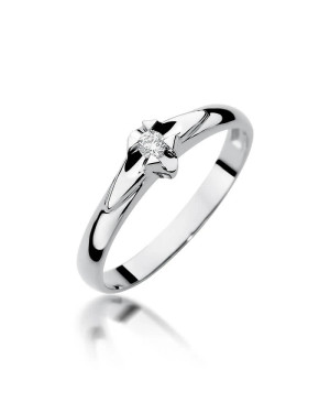 White gold ring with diamond white gold 0.04ct