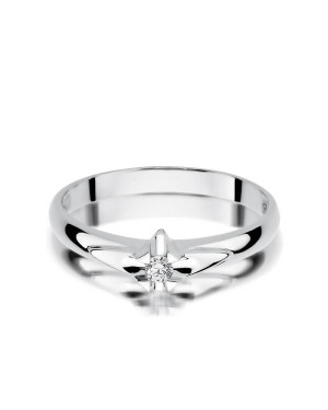 White gold ring with diamond white gold 0.04ct