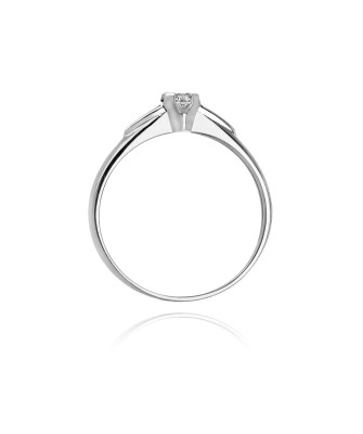 White gold ring with diamond white gold 0.04ct