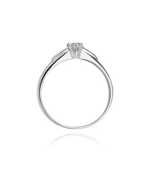 White gold ring with diamond white gold 0.04ct