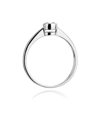 Złoty pierścionek z diamentem Białe złoto EW-224B 0,25ct