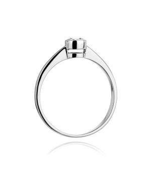 Złoty pierścionek z diamentem Białe złoto EW-224B 0,25ct