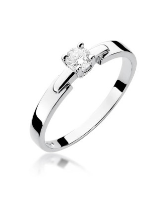 Gold ring with diamond white gold 0.20ct