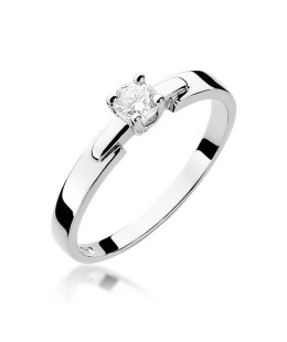 Gold ring with diamond white gold 0.20ct