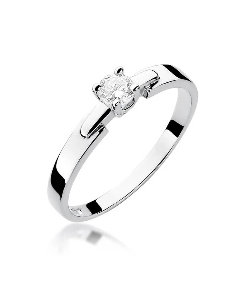 Gold ring with diamond white gold 0.20ct