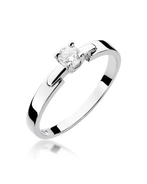 Gold ring with diamond white gold 0.20ct