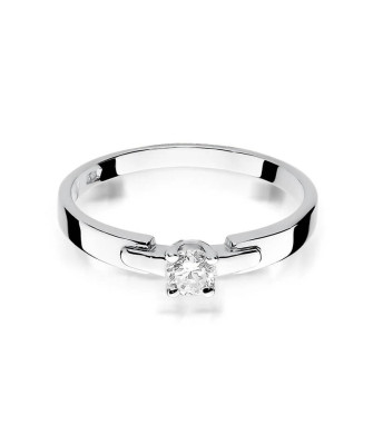 Gold ring with diamond white gold 0.20ct