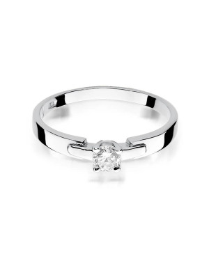 Gold ring with diamond white gold 0.20ct