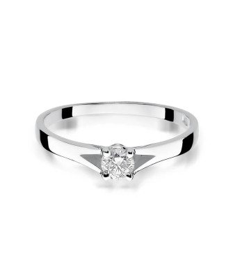 Diamond ring white gold 0.20ct