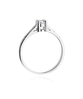 Złoty pierścionek z diamentem Białe złoto EW-364 0,44ct
