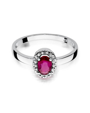Gold ring with ruby white gold