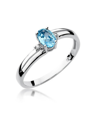 Ring with topaz white gold 0.50ct