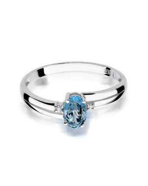 Ring with topaz white gold 0.50ct