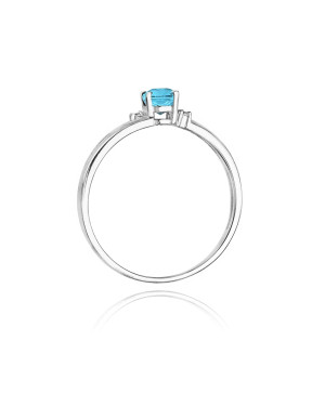 Pierścionek z topazem białe złoto 0,50ct