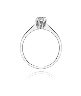 Pierścionek zaręczynowy z białego złota diament 0,10ct
