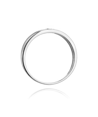 Gold ring with diamond White gold EW-189 0.02ct