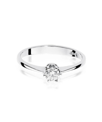 Złoty pierścionek z diamentem Białe złoto EW-220 0,20ct