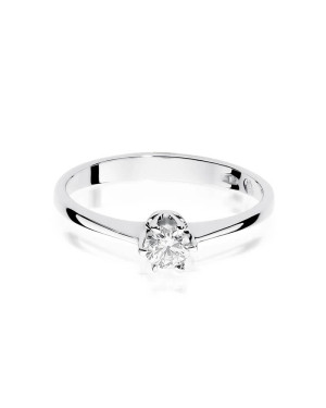 Złoty pierścionek z diamentem Białe złoto EW-220 0,20ct
