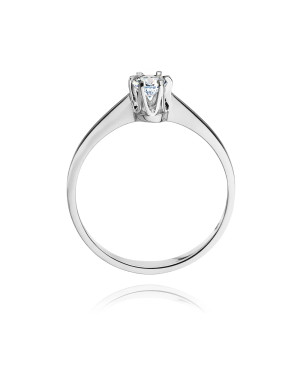 Złoty pierścionek z diamentem Białe złoto EW-220 0,20ct