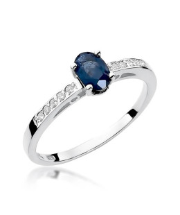 Pierścionek szafir białe złoto 0,70ct