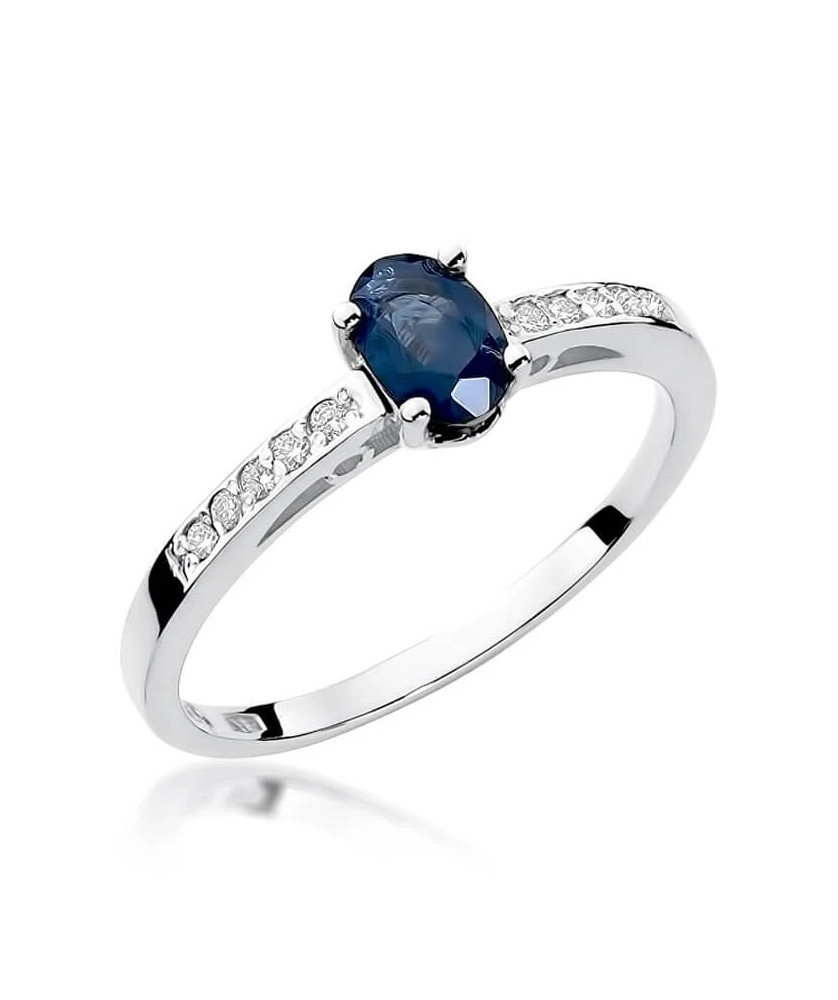 Sapphire ring white gold 0.70ct