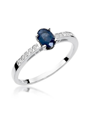 Pierścionek szafir białe złoto 0,70ct