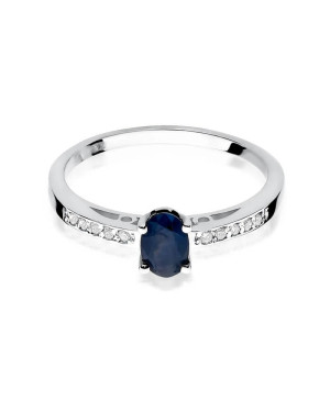 Sapphire ring white gold 0.70ct