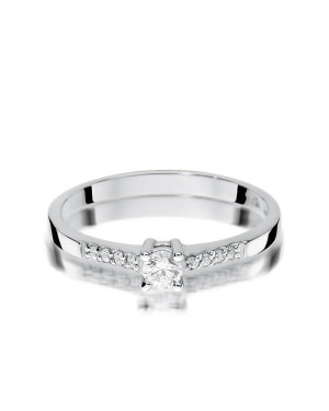 Diamond engagement ring white gold 0.22ct