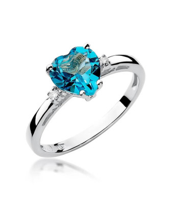 Topaz ring white gold