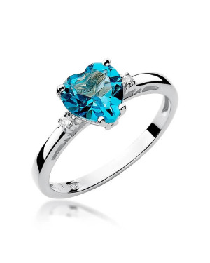 Topaz ring white gold