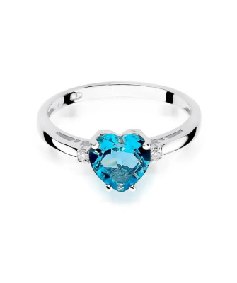 Topaz ring white gold