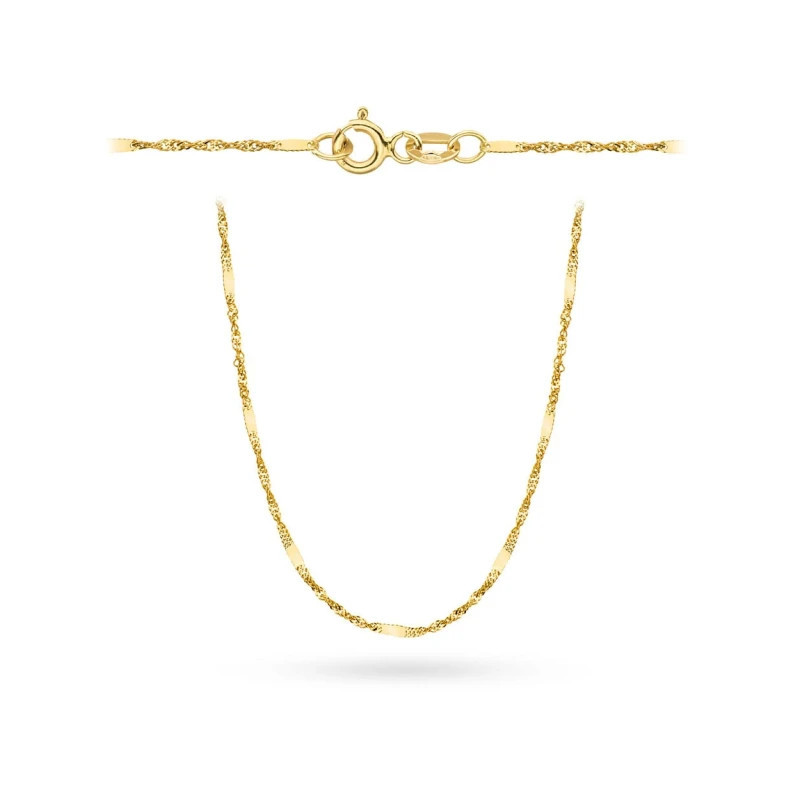 ⭐ Gold chain 585 - Singapore weave with a 42 cm plate ♥ GoldJewellery ⭐ Gold chain 585 - Singapore weave with a 42 cm plate ♥ GoldJewellery