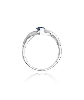Gold ring with sapphire white gold 0.70ct