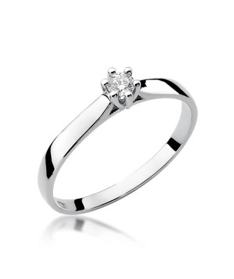 Pierścionek diament białe złoto 0,10ct