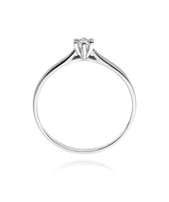 Pierścionek diament białe złoto 0,10ct