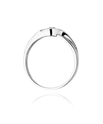 Gold ring with diamond White gold EW-178 0.10ct