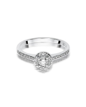 Złoty pierścionek z diamentem Białe złoto EW-406 0,28ct